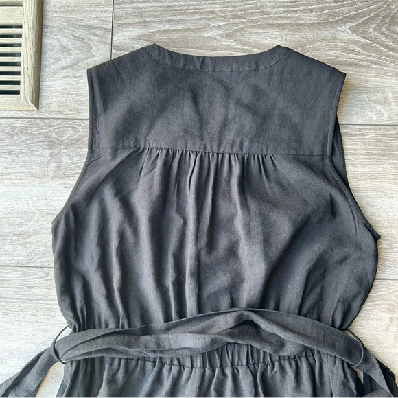 City Chic Black Sleeveless V Neck Midi Dress With Ruffles - Picture 13 of 13